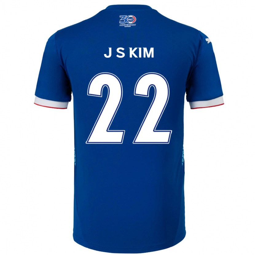 DanxenメンズSang-Jun Kim#22ロイヤルブルー ホワイトホームシャツ2025/26ジャージーユニフォーム