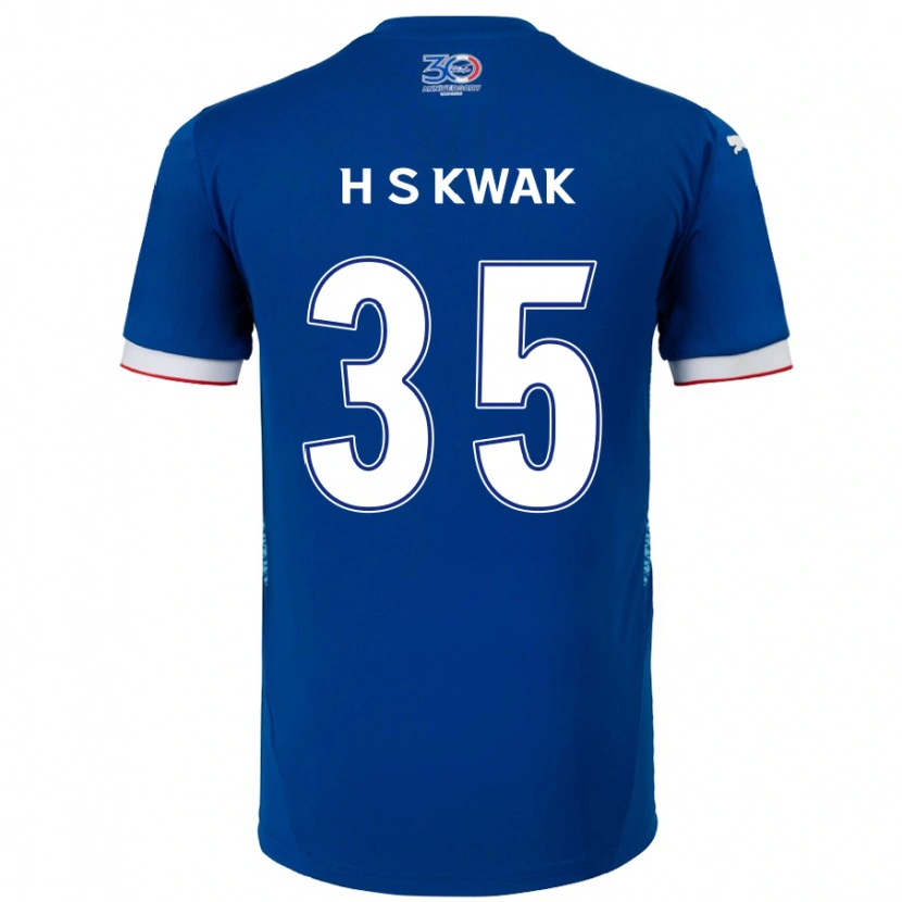DanxenメンズSung-Hoon Kwak#35ロイヤルブルー ホワイトホームシャツ2025/26ジャージーユニフォーム