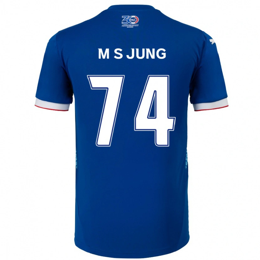 DanxenメンズSung-Min Jung#74ロイヤルブルー ホワイトホームシャツ2025/26ジャージーユニフォーム