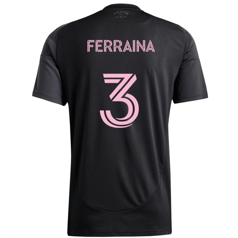 Danxenメンズジョヴァンニ・フェライナ#3ブラック ピンクアウェイシャツ2025/26ジャージーユニフォーム