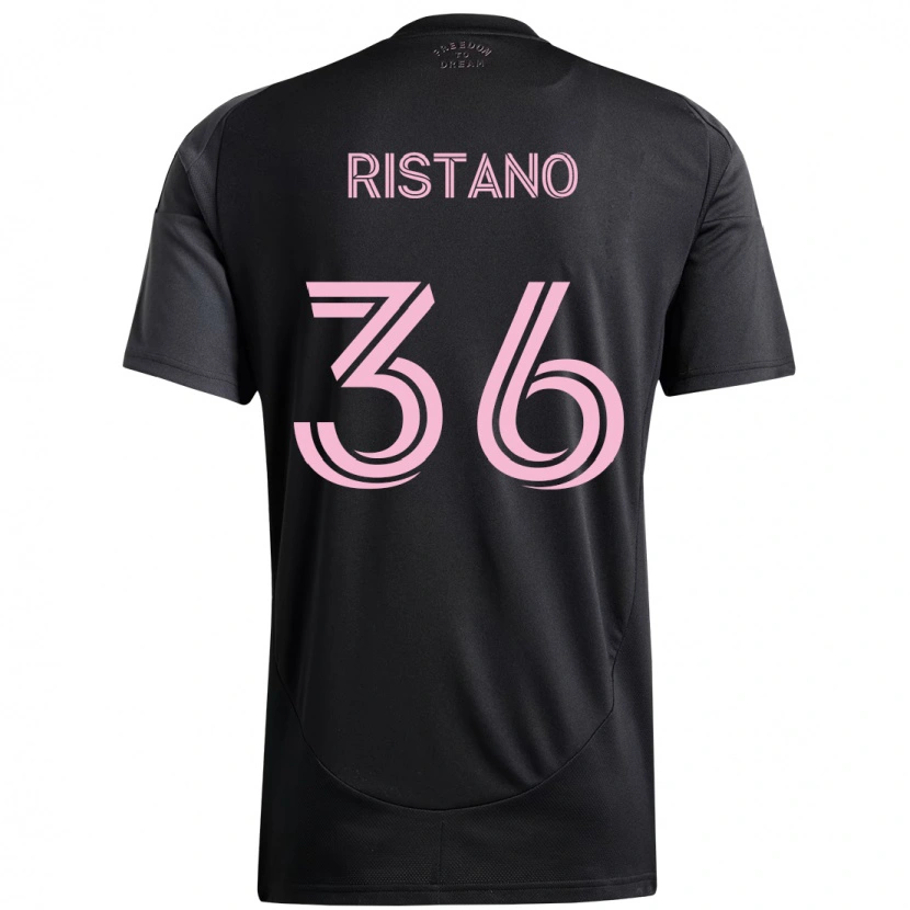 DanxenメンズAlejo Ristano#36ブラック ピンクアウェイシャツ2025/26ジャージーユニフォーム