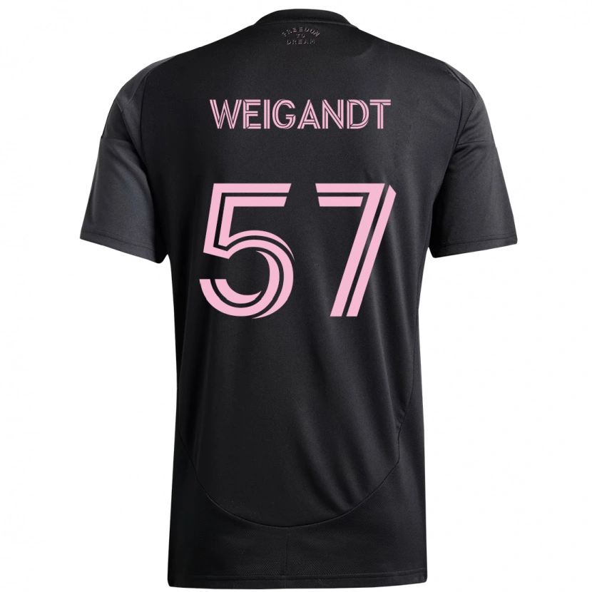 DanxenメンズMarcelo Weigandt#57ブラック ピンクアウェイシャツ2025/26ジャージーユニフォーム
