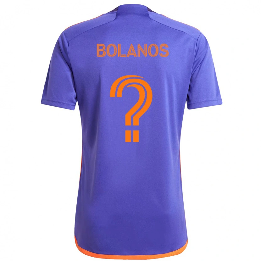 DanxenメンズOmar Bolaños#0パープル オレンジアウェイシャツ2025/26ジャージーユニフォーム