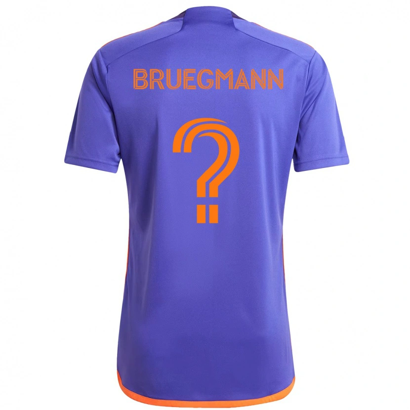 DanxenメンズLukas Bruegmann#0パープル オレンジアウェイシャツ2025/26ジャージーユニフォーム