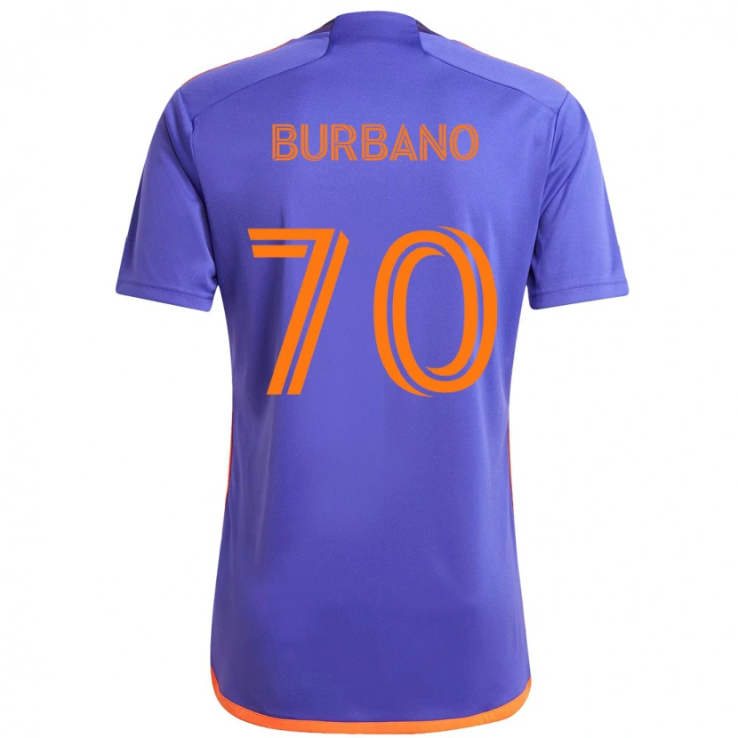 DanxenメンズJordy Burbano#70パープル オレンジアウェイシャツ2025/26ジャージーユニフォーム