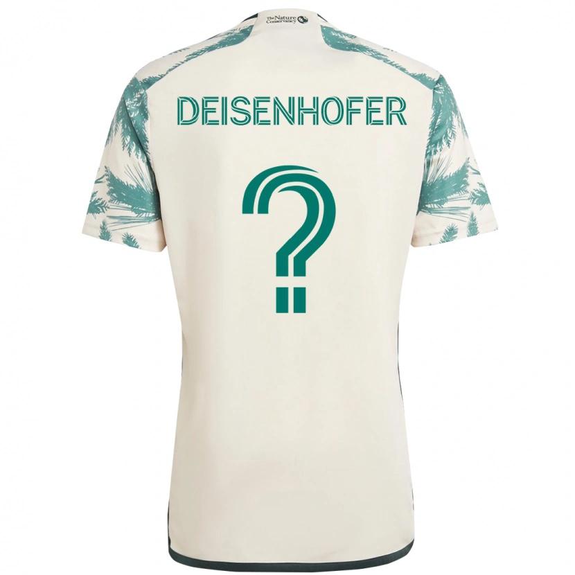 DanxenメンズMaximilian Deisenhofer#0ベージュ グリーンアウェイシャツ2025/26ジャージーユニフォーム