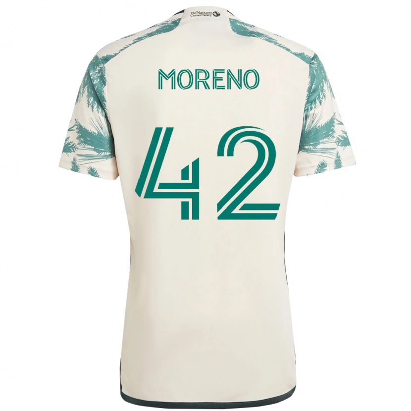 DanxenメンズAlexis Moreno#42ベージュ グリーンアウェイシャツ2025/26ジャージーユニフォーム