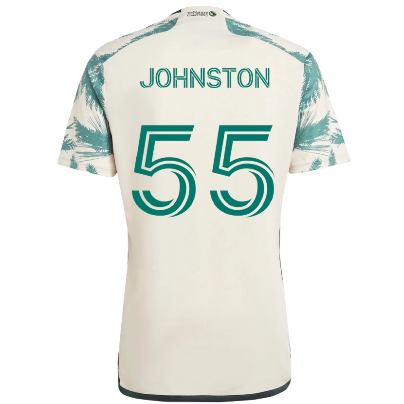 DanxenメンズMalcolm Johnston#55ベージュ グリーンアウェイシャツ2025/26ジャージーユニフォーム