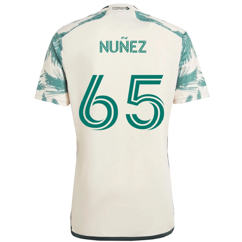 DanxenメンズDaniel Núñez#65ベージュ グリーンアウェイシャツ2025/26ジャージーユニフォーム