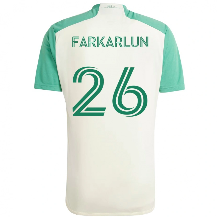 Danxenメンズジミー・ファルカルラン#26ホワイト グリーンアウェイシャツ2025/26ジャージーユニフォーム