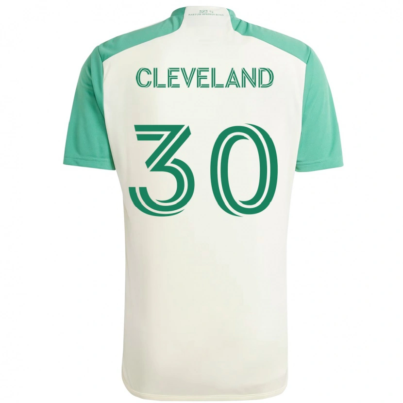 Danxenメンズステファン・クリーブランド#30ホワイト グリーンアウェイシャツ2025/26ジャージーユニフォーム