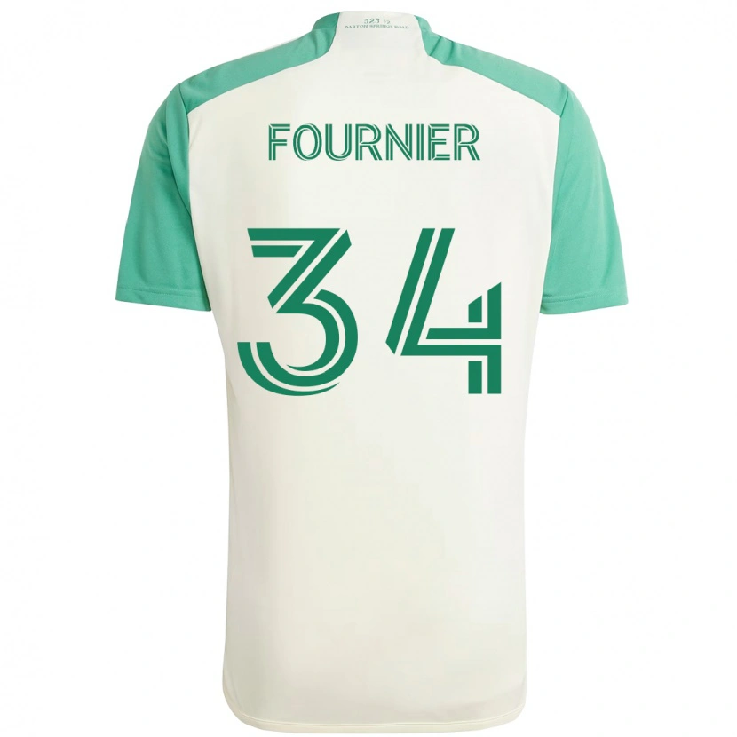 Danxenメンズドライク・フォーニアー#34ホワイト グリーンアウェイシャツ2025/26ジャージーユニフォーム