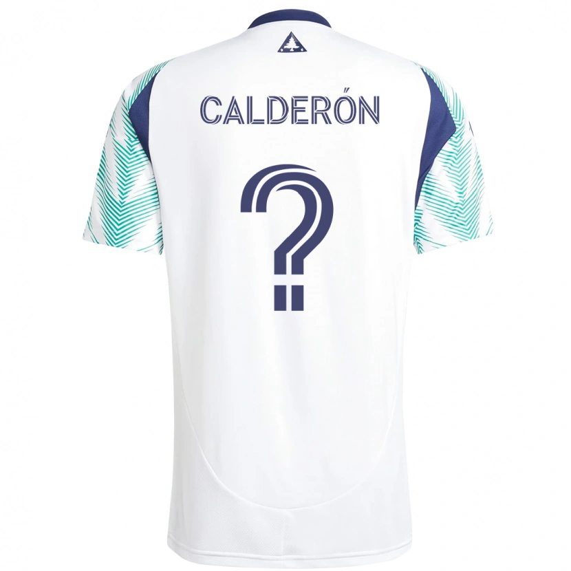 DanxenメンズGio Calderón#0ホワイト ブルーアウェイシャツ2025/26ジャージーユニフォーム