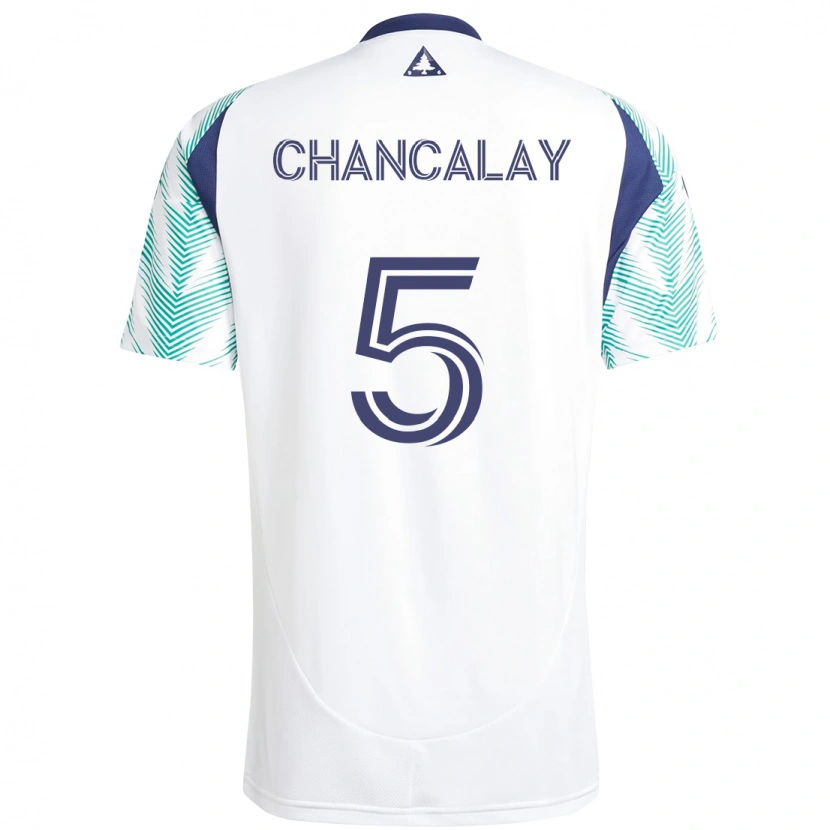 DanxenメンズTomás Chancalay#5ホワイト ブルーアウェイシャツ2025/26ジャージーユニフォーム