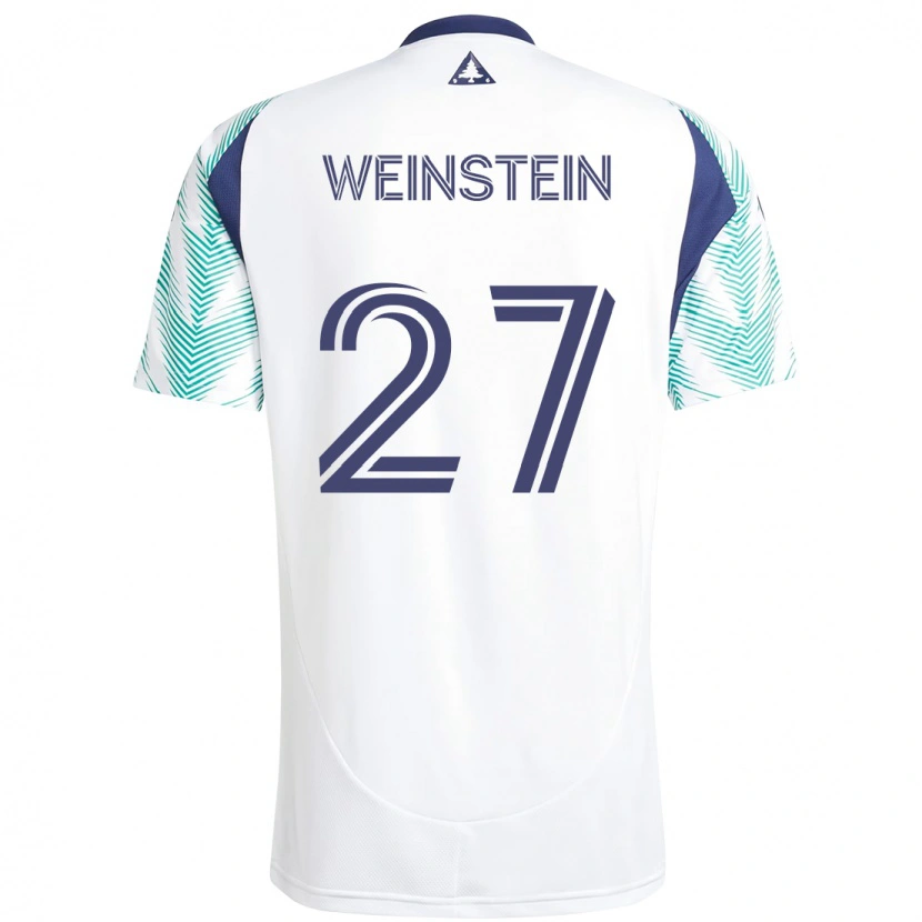 Danxenメンズマックス・ワインスタイン#27ホワイト ブルーアウェイシャツ2025/26ジャージーユニフォーム