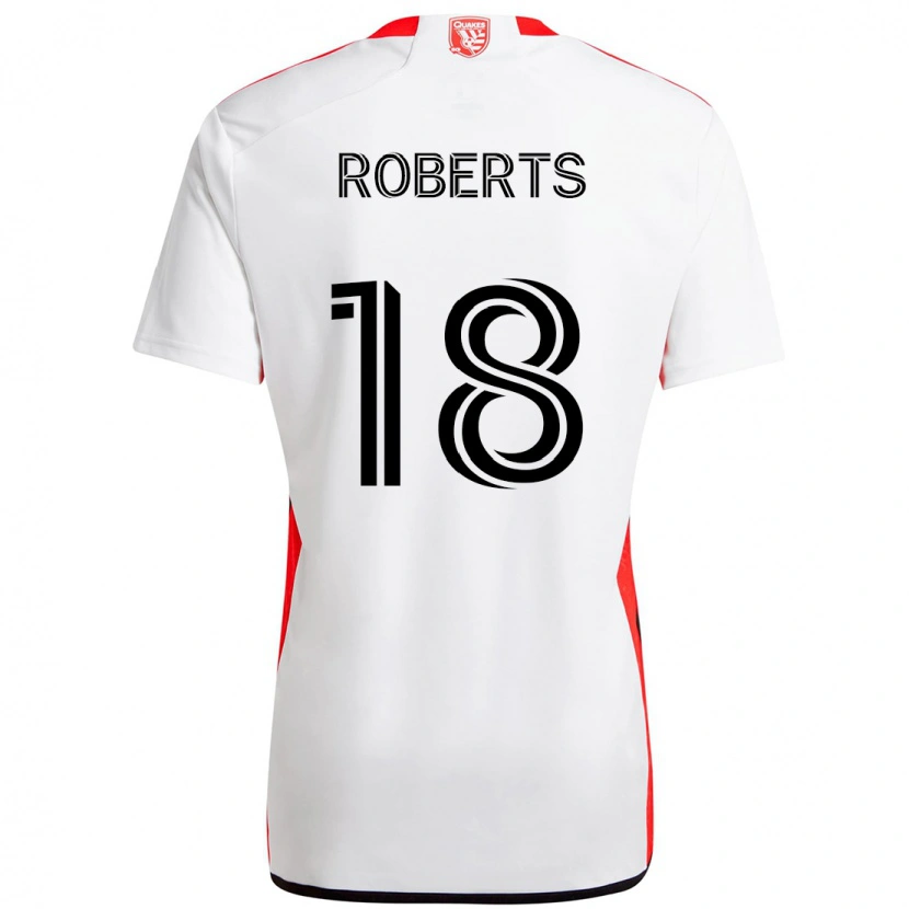 DanxenメンズReid Roberts#18ホワイト レッドアウェイシャツ2025/26ジャージーユニフォーム