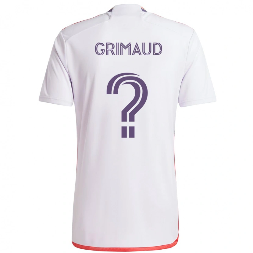 DanxenメンズAxel Grimaud#0ホワイト パープルアウェイシャツ2025/26ジャージーユニフォーム
