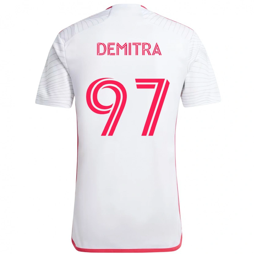 DanxenメンズLucas Demitra#97ホワイト マゼンタアウェイシャツ2025/26ジャージーユニフォーム