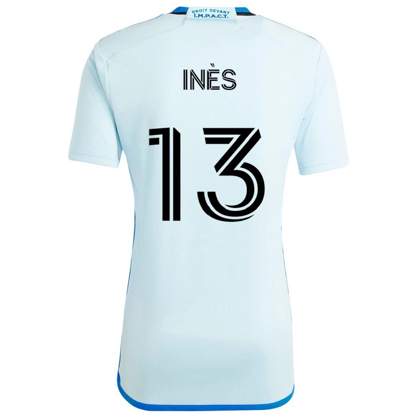 DanxenメンズNourani Inès#13スカイブルー ダークブルーアウェイシャツ2025/26ジャージーユニフォーム