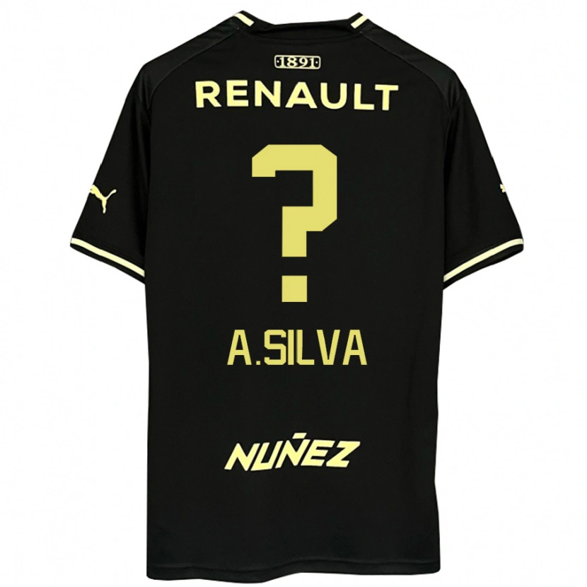 DanxenメンズAdemir Silva#0ブラック イエローアウェイシャツ2025/26ジャージーユニフォーム