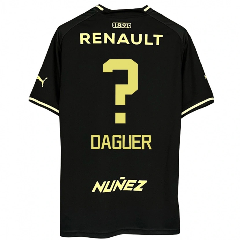 DanxenメンズJulio Daguer#0ブラック イエローアウェイシャツ2025/26ジャージーユニフォーム