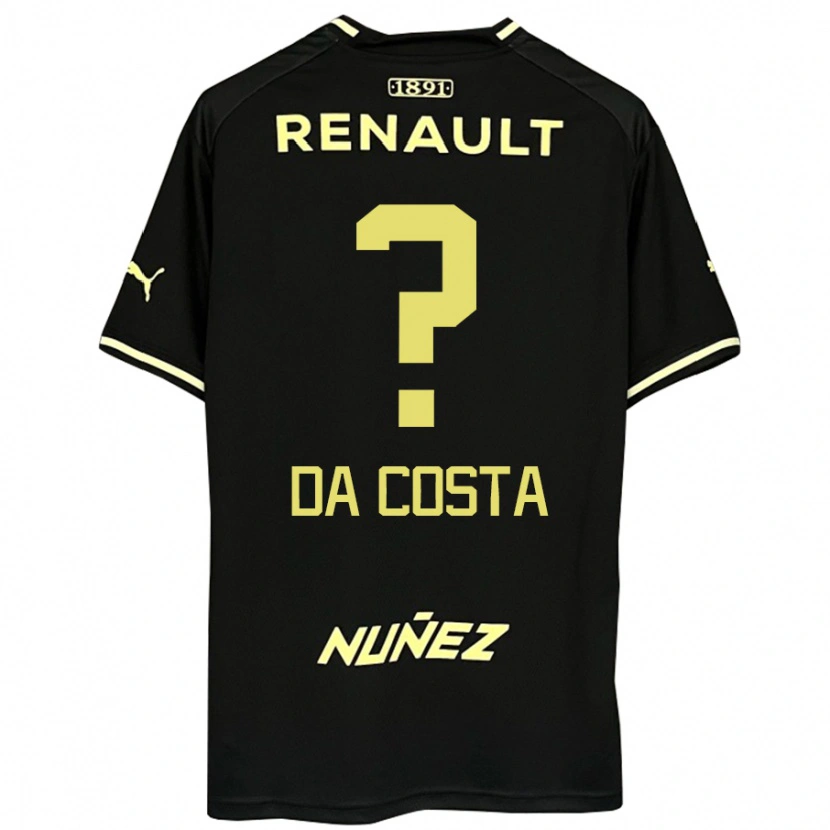 DanxenメンズPaulo Da Costa#0ブラック イエローアウェイシャツ2025/26ジャージーユニフォーム
