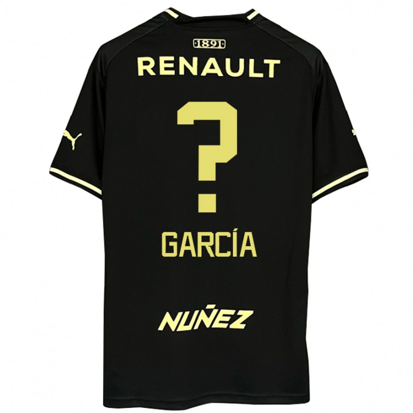 DanxenメンズDiego García#0ブラック イエローアウェイシャツ2025/26ジャージーユニフォーム