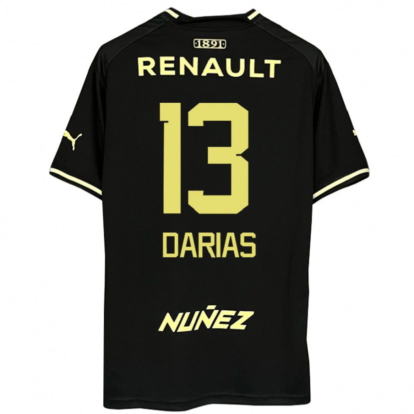 DanxenメンズEduardo Darias#13ブラック イエローアウェイシャツ2025/26ジャージーユニフォーム