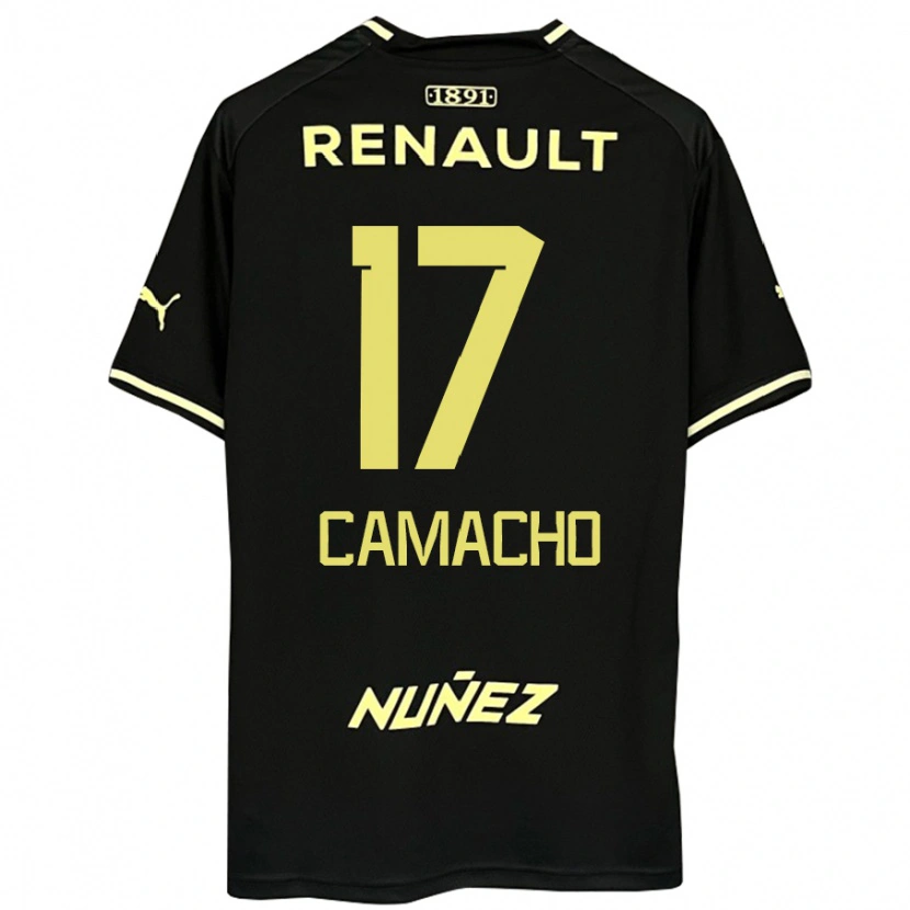 DanxenメンズSebastián Camacho#17ブラック イエローアウェイシャツ2025/26ジャージーユニフォーム