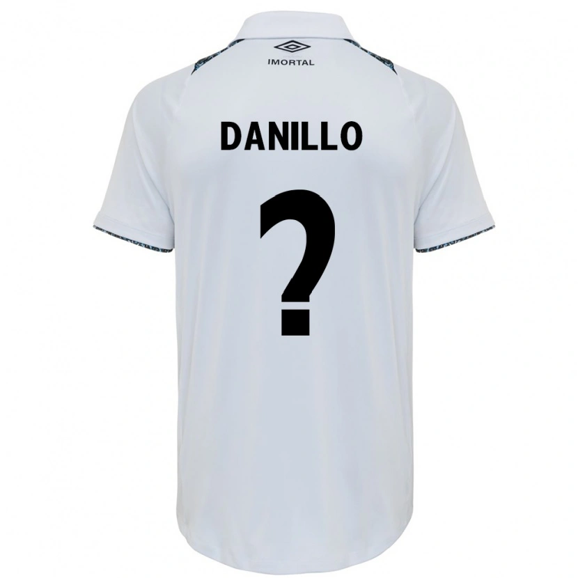 Danxenメンズダニーロ・ルイス・ダ・シウバ#0ホワイト ブルーアウェイシャツ2025/26ジャージーユニフォーム