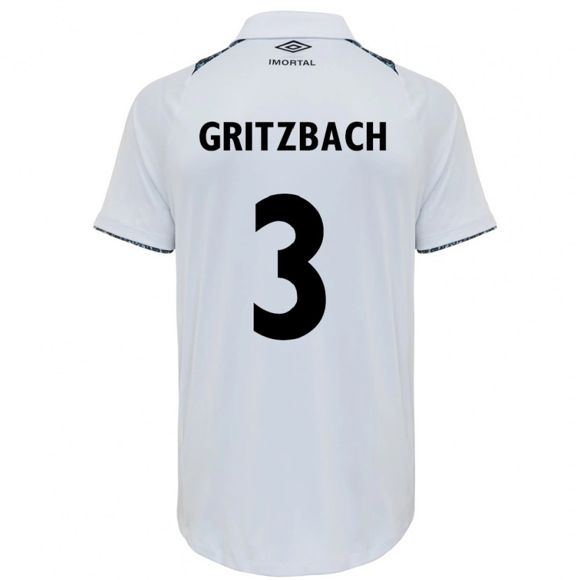 DanxenメンズFernanda Gritzbach#3ホワイト ブルーアウェイシャツ2025/26ジャージーユニフォーム