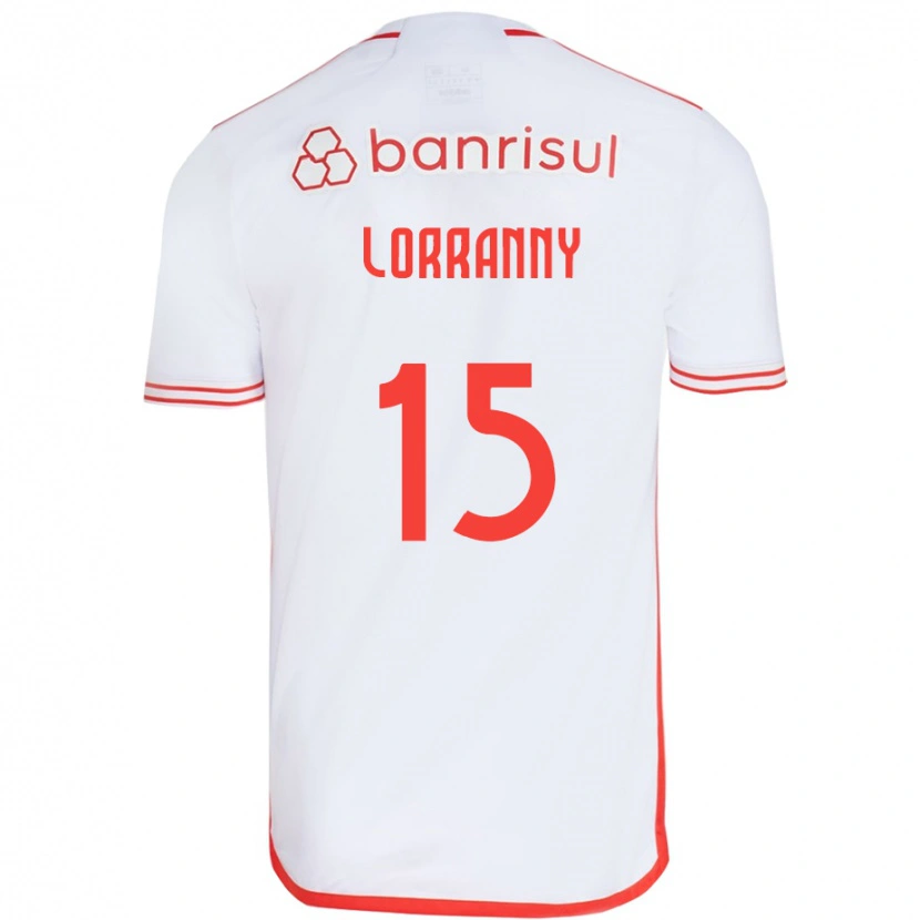 DanxenメンズLorranny#15ホワイト レッドアウェイシャツ2025/26ジャージーユニフォーム