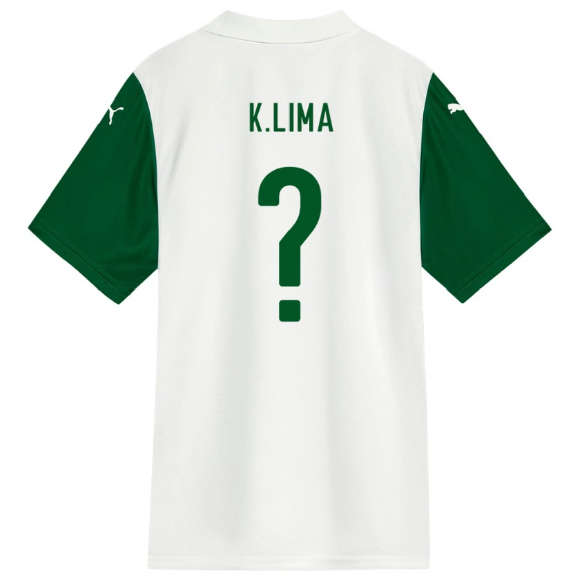 DanxenメンズKauan Lima#0ホワイト グリーンアウェイシャツ2025/26ジャージーユニフォーム
