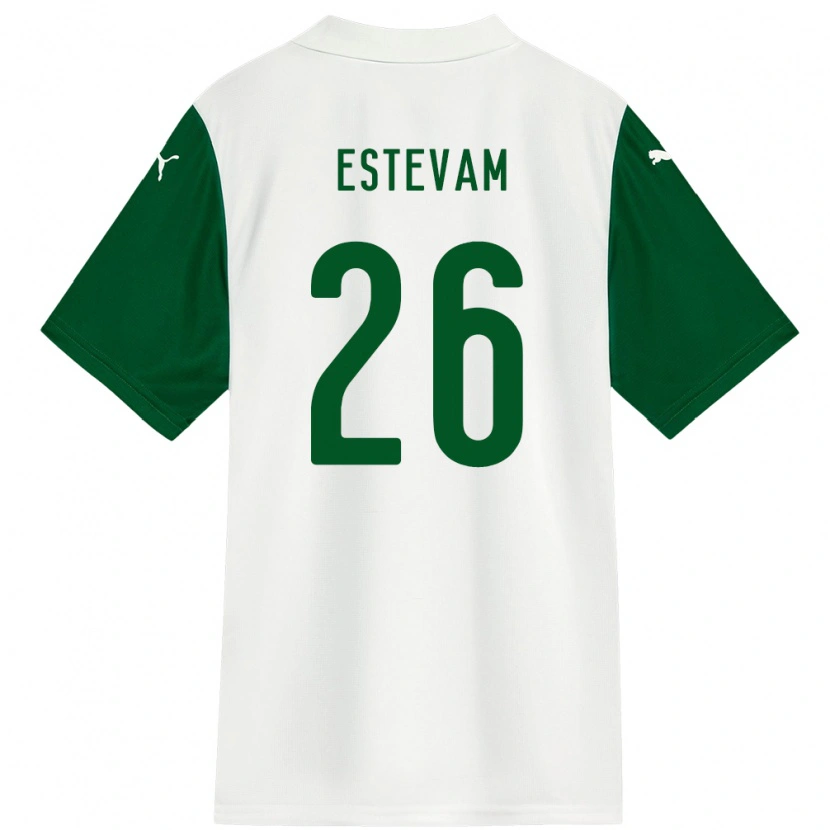 DanxenメンズLaís Estevam#26ホワイト グリーンアウェイシャツ2025/26ジャージーユニフォーム