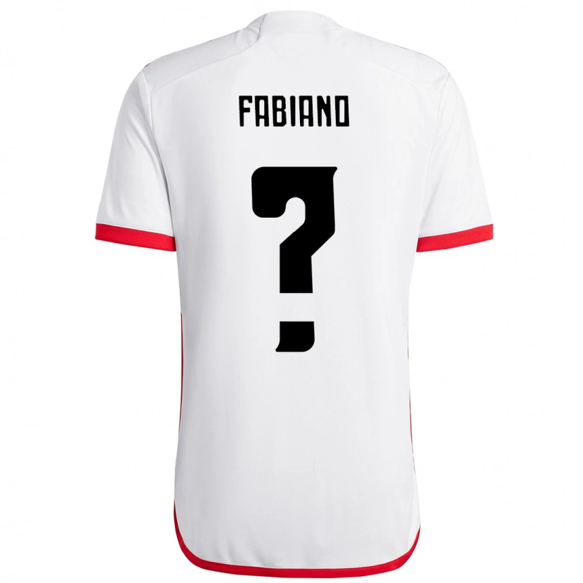 DanxenメンズFabiano#0ホワイト レッドアウェイシャツ2025/26ジャージーユニフォーム