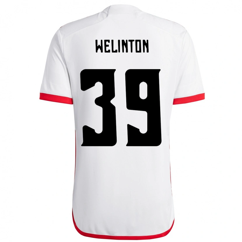 DanxenメンズZé Welinton#39ホワイト レッドアウェイシャツ2025/26ジャージーユニフォーム