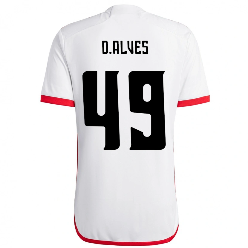 DanxenメンズDyogo Alves#49ホワイト レッドアウェイシャツ2025/26ジャージーユニフォーム