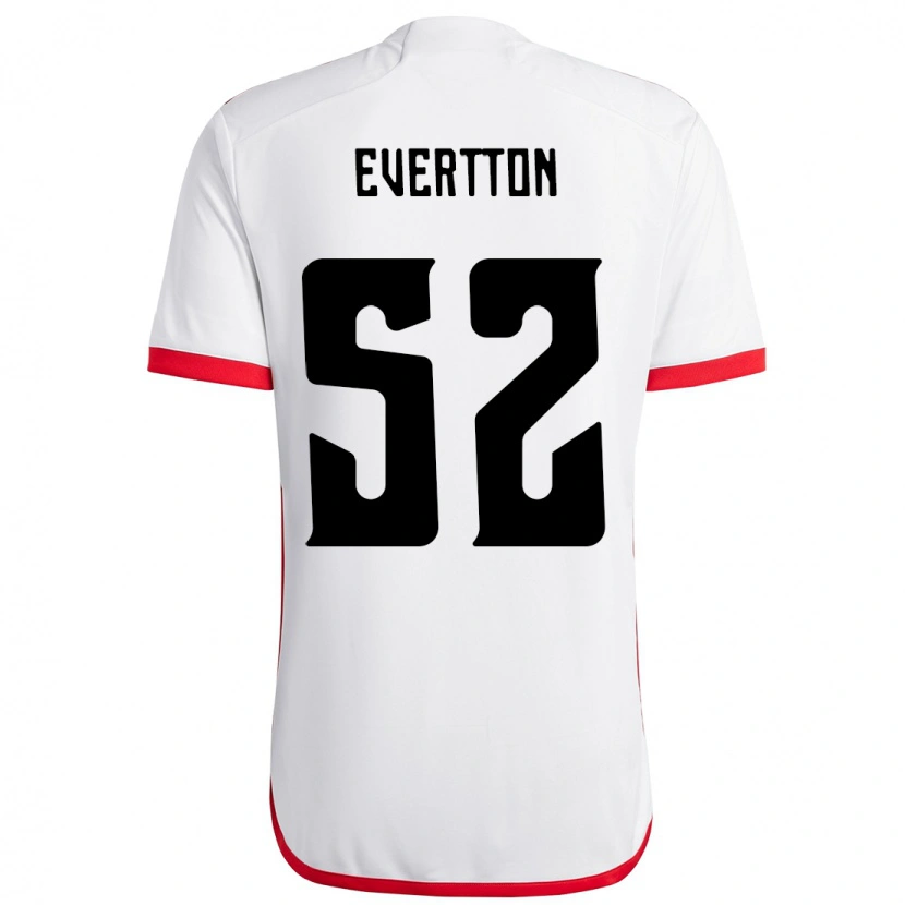 DanxenメンズEvertton Araújo#52ホワイト レッドアウェイシャツ2025/26ジャージーユニフォーム