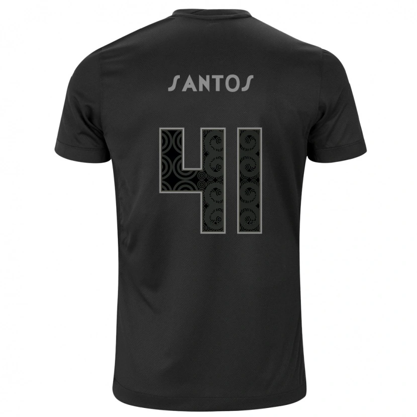 DanxenメンズRenato Santos#41ブラック ホワイトアウェイシャツ2025/26ジャージーユニフォーム