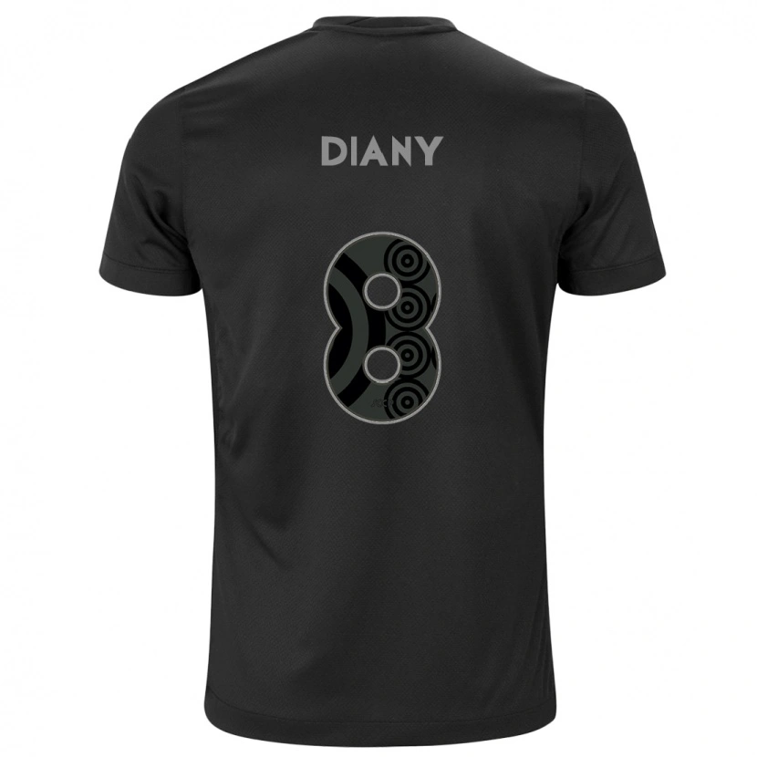DanxenメンズDiany#8ブラック ホワイトアウェイシャツ2025/26ジャージーユニフォーム
