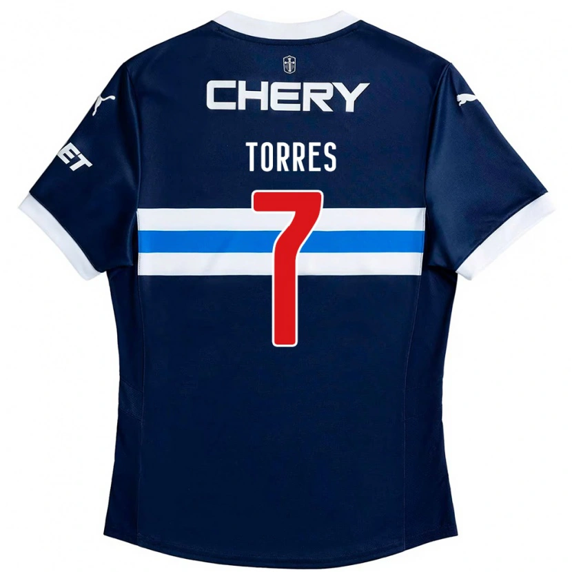 DanxenメンズJoaquín Torres#7ロイヤルブルー ホワイトアウェイシャツ2025/26ジャージーユニフォーム