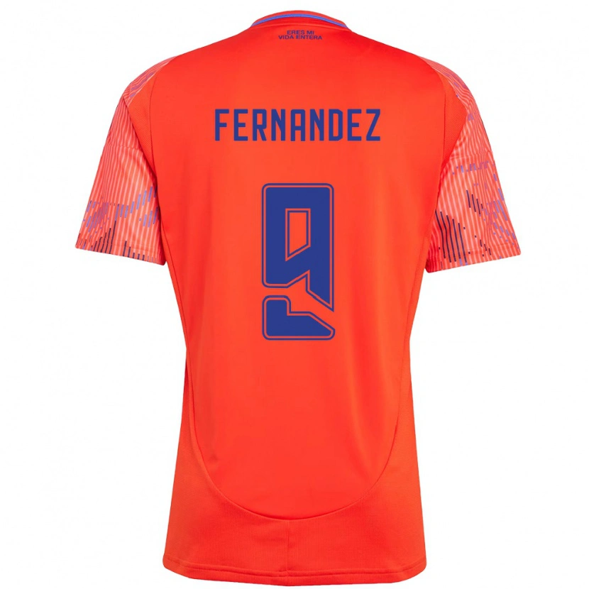 Danxenメンズレアンドロ・ミゲル・フェルナンデス#9オレンジ レッドアウェイシャツ2025/26ジャージーユニフォーム
