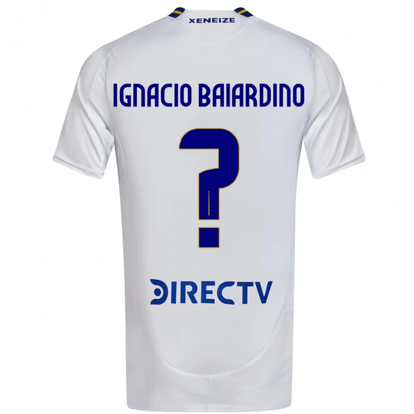 DanxenメンズJuan Ignacio Baiardino#0ホワイト ブルーアウェイシャツ2025/26ジャージーユニフォーム