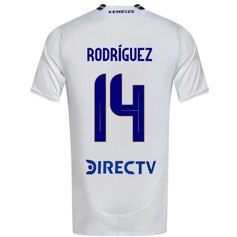 DanxenメンズIsaías Rodríguez#14ホワイト ブルーアウェイシャツ2025/26ジャージーユニフォーム