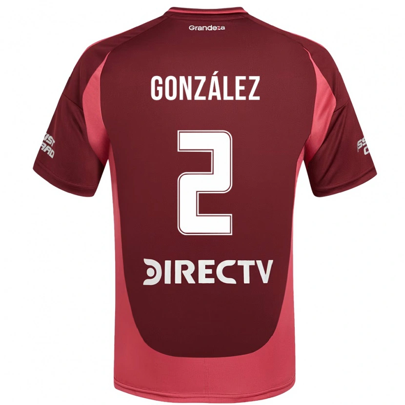 DanxenメンズGiuliana González#2バーガンディ マゼンタアウェイシャツ2025/26ジャージーユニフォーム