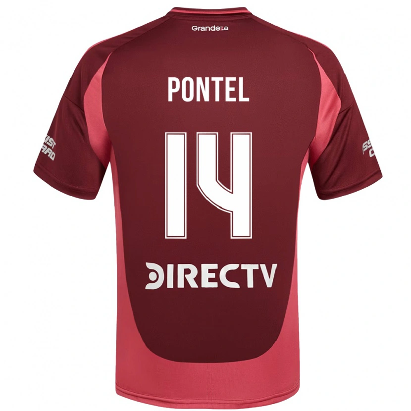 DanxenメンズDaniela Pontel#14バーガンディ マゼンタアウェイシャツ2025/26ジャージーユニフォーム