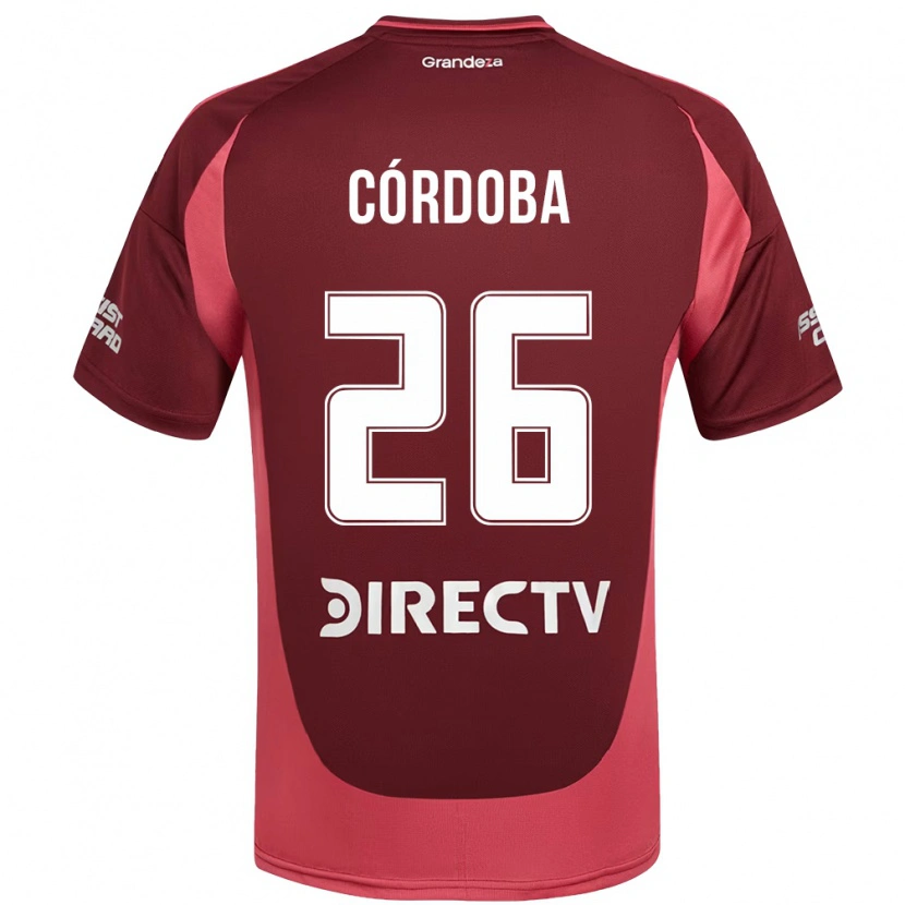 DanxenメンズSol Córdoba#26バーガンディ マゼンタアウェイシャツ2025/26ジャージーユニフォーム