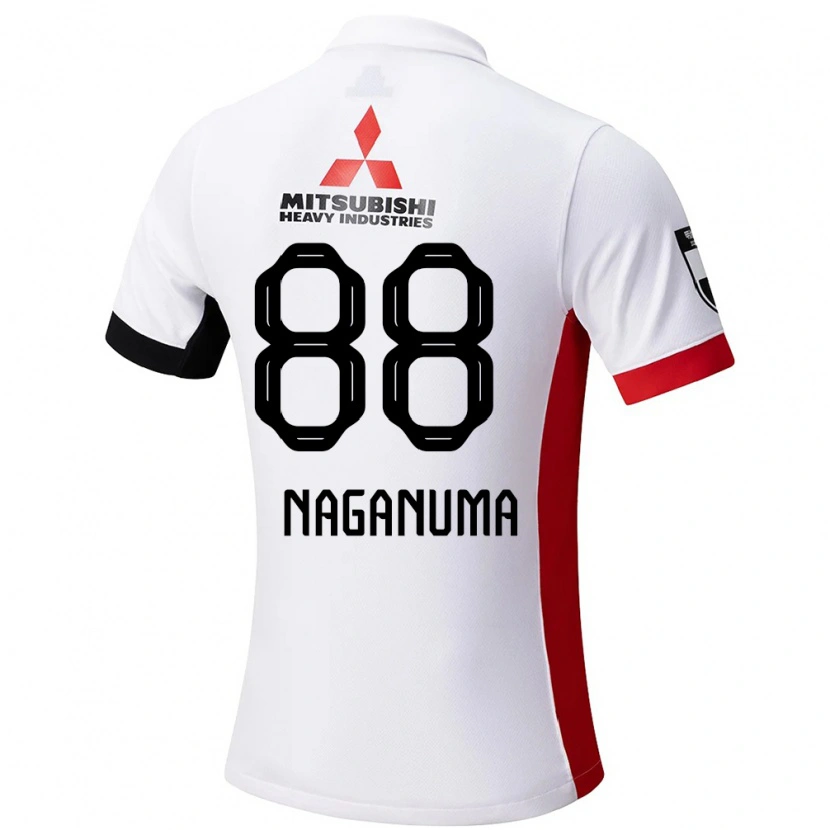 Danxenメンズ長沼洋一#88ホワイト ブラックアウェイシャツ2025/26ジャージーユニフォーム