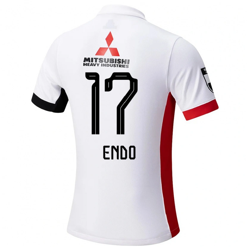 DanxenメンズYu Endo#17ホワイト ブラックアウェイシャツ2025/26ジャージーユニフォーム