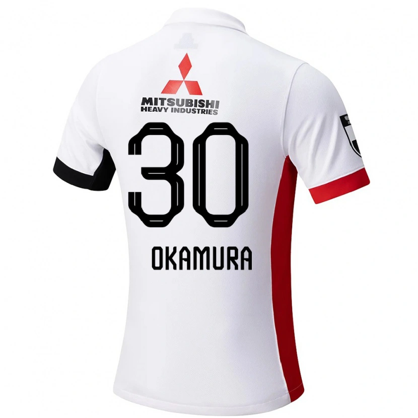 DanxenメンズRaika Okamura#30ホワイト ブラックアウェイシャツ2025/26ジャージーユニフォーム